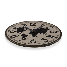 Reloj de Pared Versa Metal Mapamundi 4 x 40 x 40 cm