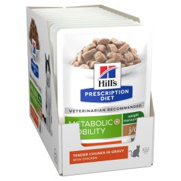 Hill's Prescription Diet Metabolic + Mobility - Alimento húmedo para gatos con pollo para control de peso y articulaciones - 12 x 85 g Precio: 39.182. SKU: B184432B6Y