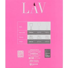 Lav Set de 6 Copas de Vino Tokyo 290 cc (4 Cajas)