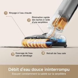 Mova X4 Pro Aspiradora Lavado con Agua Caliente Antienredos Autolimpieza a 100 °C Succión de 20 kPa