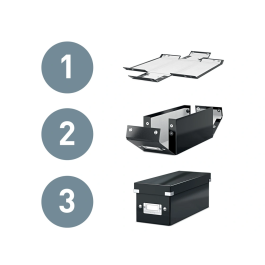 Leitz Click & Store Caja Almacenamiento Cúbica Grande Negra 320x360x310 mm