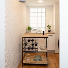 Vinthera Carro Multiestancia Moa Negro Metal 75x40x91,5 cm