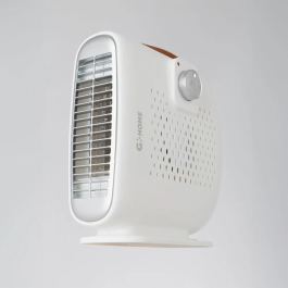 Calefactor Vertical Horizontal Resistencia Ventilador 500W Blanco 2 Niveles Calefacción Termostato Regulable Protección Sobrecalentamiento