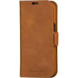 dbramante COPENHAGEN Funda Folio Marrón para iPhone 15 con Bolsillo para Tarjetas - Resistente al Polvo y Rayones