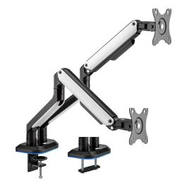 AISENS - SOPORTE DE MESA RGB GAMING CONTRAPESO GIRATORIO E INCLINABLE PARA MONITOR/TV 9KG (3 PIVOTES, 2 BRAZOS) DE 17-32, NEGRO-BLANCO Precio: 59.50000034. SKU: B132SPSJQR