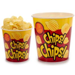 Leknes Cubo Redondo Chips Mediano de Plástico PP 18x18x18 cm - Estampado chips 2.8 L (36 Unidades) Precio: 41.7899999. SKU: B1J8WP89YV