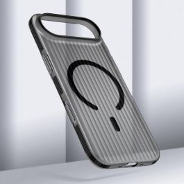 4smarts 541640 Funda Design Case Aero para iPhone 17 Air, Resistente a golpes, Negro/Transparente, Compatible MagSafe
