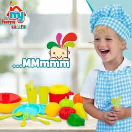 Set de Alimentos de Juguete Colorbaby Menaje y utensilios de cocina 20 Piezas (12 Unidades)