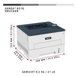 Xerox B310 Impresora Láser Monocromo A4, 40 ppm, Dúplex, Wi-Fi, Ethernet, Doble Bandeja 350 hojas