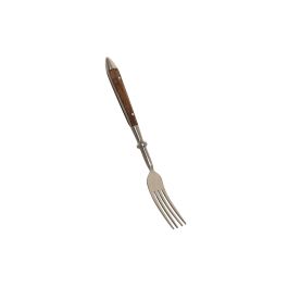 DKD Home Decor Cubertería 16 Piezas Inox y Acacia Natural Plateado 2 x 20 x 4.5 cm