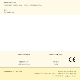 Edm Flexo LED de Sobremesa 7W 400 lm Luz Día (4000K) Color Plata 13 x 9 x 33 cm