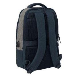 Mochila para Portátil Kappa Dark Navi Gris Azul marino 29 x 44 x 15 cm Mochila para Portátil Kappa Dark Navi Gris Azul marino 29 x 44 x 15 cm