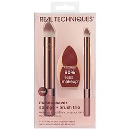 Real Techniques MAKEUPSAVER SPONGE + BRUSH ESTUCHE 3 pz para Maquillaje