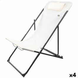 Tumbona reclinable Aktive Blanco 53 x 87 x 78 cm (4 Unidades) Precio: 99.50000005. SKU: B1HPYS773C