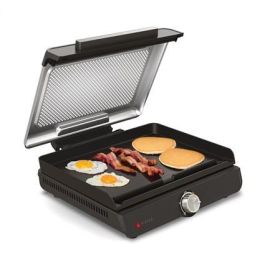 Ninja GR101EU Parrilla y Plancha de Interior Versátil para 4-5 personas con Temperatura Controlada hasta 260°C y Superficie Antiadherente