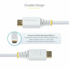 Cable USB Startech HDMI2-CABLE-4K60-10W Blanco 3 m