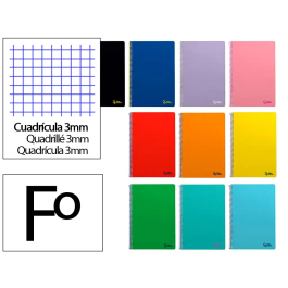 Liderpapel Smart Cuaderno espiral A4 tapa blanda 80 hojas 75gr cuadro 3 mm colores surtidos Precio: 14.49999991. SKU: B1KNRDMB63