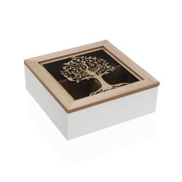 Caja de Té Árbol de la Vida Natura Versa, Madera MDF, 20x20x7 cm (2 Unidades) Precio: 21.88999989. SKU: B1H9SW279F