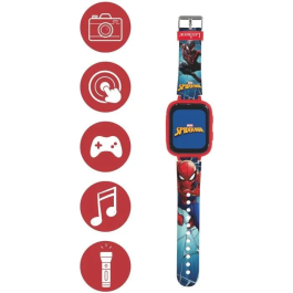 Lexibook Reloj Infantil Spiderman DMW070SP con Cámara Táctil 720p, MP3, Podómetro, Linterna