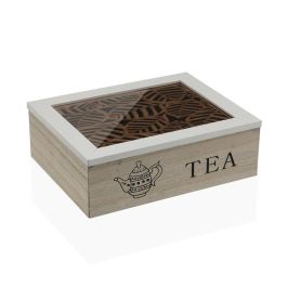 Caja para Infusiones Versa Hojas Madera MDF 23 x 7,5 x 17,5 cm Precio: 12.50000059. SKU: B1EACCCPVG