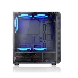 L - link Caja Ordenador Gaming Avatar ATX - Cristal Templado, 6 Ventiladores LED Azul, Puertos USB 3.0/2.0, HD Audio