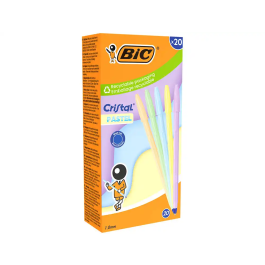 BIC - Bolígrafo BIC Cristal Pastel, Punta 1.0 mm, Tinta Azul, Pack Surtido 5 Colores Pastel (Morado, Verde, Amarillo, Azul, Coral) Precio: 15.68999982. SKU: B1AL7JNADX