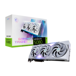 MSI GAMING GEFORCE RTX 5080 16G TRIO OC WHITE Tarjeta Gráfica NVIDIA 16 GB GDDR7 PCIe x16 5.0 912-V531-049 Precio: 1407.4999994. SKU: B1DB8GFP45