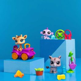 Bandai BF00524 Littlest Pet Shop Safari Pack Generación 7 - Set de 3 animales con cabezas bobble-heads y accesorios, para 4+ años