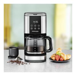 ROMMELSBACHER FKM 1000 Cafetera de Filtro, 1000 W, 1.5 L, Función Mantener Caliente y Autolimpieza, Negro y Acero Inoxidable