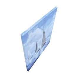 DKD Home Decor Cuadro Atlantico 2.8 x 80 x 80 cm (4 Unidades) Azul Marino Lienzo MDF Veleros