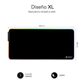 SUBBLIM Alfombrilla Mouse Pad Premium LED RGB 800x300x4 SUBBLIM Alfombrilla Mouse Pad Premium LED RGB 800x300x4