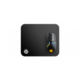 SteelSeries QCK Alfombrilla de ratón para juegos Negro - Tela tejida, Base antiderrapante, 320x270 mm, Art. 63836