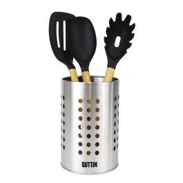 Bote de utensilios de acero inoxidable Quttin 10x16.5 cm (12 Unidades) Bote de utensilios de acero inoxidable Quttin 10x16.5 cm (12 Unidades)