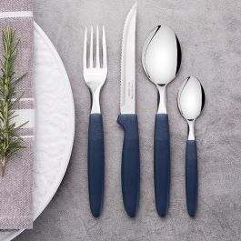 Tramontina Tenedor de Mesa Ipanema Azul Acero Inoxidable Polipropileno 19,1 cm 3 Piezas