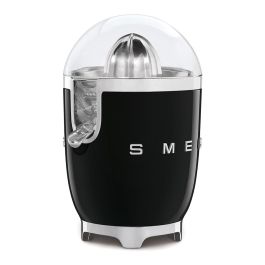 Smeg CJF11BLEU Exprimidor de Cítricos Negro, 70 W, Cono en Acero Inoxidable, Función Antigoteo, 1 Velocidad