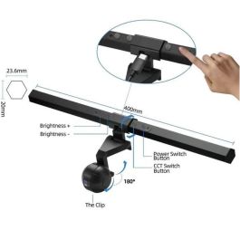 Equip Lampara Led 245450 Control Tactil, Ajustable, Temperatura Luz Regulable, Diseño Clip para Monitor