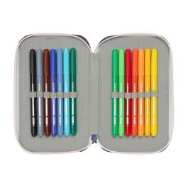 Safta Plumier Doble FC Barcelona 2ª Equipación, 29 piezas, 12,5x19,5x4cm, para niños a partir de 3 años