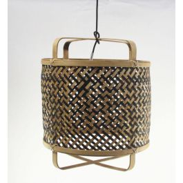 DKD Home Decor Lámpara de Techo Tropical de Ratán Marrón y Negro, 36x36x48 cm (E27, 50W) Precio: 37.389. SKU: S3031563