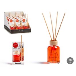 Mikado 50 ml con varilla naranja y canela - Acorde, 7x17x5 cm (12 Unidades)