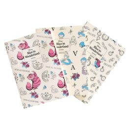 ERIK Set 3 Cuadernos A6 Alicia en el País de las Maravillas Disney, Hojas Lisas, Rayas y Punteadas, 10,5x14,8cm Precio: 11.49999972. SKU: B1EJVVS882