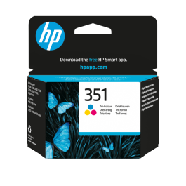 HP Cartucho de tinta original 351 Tri-color - Compatible con impresoras HP, 170 páginas de rendimiento (Cian, Magenta, Amarillo), código CB337EE Precio: 41.89000035. SKU: S5600603