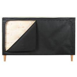 DKD Home Decor Cama Urban Crudo 219x104x170 cm para colchón de 150x200 de Poliéster y Madera