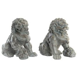 Figura Oriental DKD Home Decor Gris 18 x 27 x 28 cm (2 Unidades)