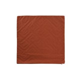 DKD Home Decor Funda de Cojín Terracota 50x50 cm Poliéster Algodón con Cremallera y Diseño Geométrico para Sofá/Cama