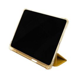 Tucano Funda Folio Satin para iPad Air 11 M2 (2024), 27.9 cm (11 Pulgadas), TPU, Amarillo Senfgelb, Modo Espera, Resistente a Golpes, Portaboligrafo, Modelo IPDA11M2ST-DY