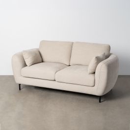 Sofá 2 Plazas Crema Tejido-Metal 189 X 92 X 88 cm