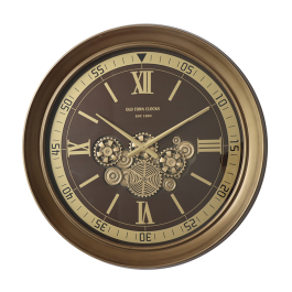 DKD Home Decor Reloj de Pared Glam de Hierro y Cristal Dorado y Granate 100x100 cm Precio: 186.49999951. SKU: B1JJFR283H
