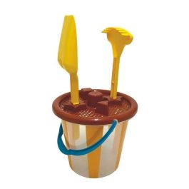 AVC Juego de Cubos de Playa con Pala, Rastrillo y Cedazo - Surtido de Colores - Modelos Surtidos