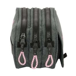 Portatodo Triple Kappa Silver pink Gris 21,5 x 10 x 8 cm Portatodo Triple Kappa Silver pink Gris 21,5 x 10 x 8 cm