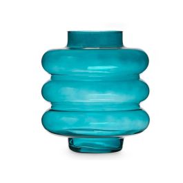 Jarrón de Cristal Triple Esfera Achatada 30 cm Turquesa - Giftdecor Jarrón de Cristal Triple Esfera Achatada 30 cm Turquesa - Giftdecor